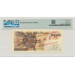 20.000 złotych 1989 - WZÓR - A 0000000 - No.0339 - PMG 67 EPQ