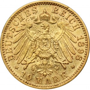Nemecko, Pruské kráľovstvo, Viliam II, 10 mariek Berlín 1898 A