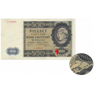 Londoner Falschgeld, 500 Gold 1940 - nicht aus dem Verkehr gezogen - BEST PRESERVED