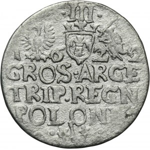 Zygmunt III Waza, Trojak Kraków 1622 - RZADKI, potrójna kryza