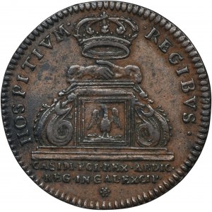 Jan II Kazimierz, Żeton abdykacyjny Montpellier 1669 - RZADKI
