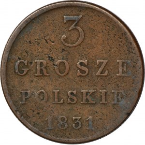 Polish Kingdom, 3 polish groschen Warsaw 1831 KG
