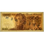 500 zlotých 1974 - A 8759092 - iba na zadnej strane - UNIKÁT - priebežné číslovanie