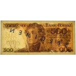 500 Zloty 1974 - A 8759092 - SPECIMEN nur auf der Rückseite - UNIQUE - laufende Nummerierung