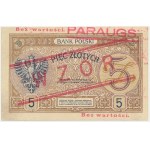 5 zlotých 1924 - MODEL - II EM.A - s pečiatkou PARAUGS - NEPREHLIADNUTÉ