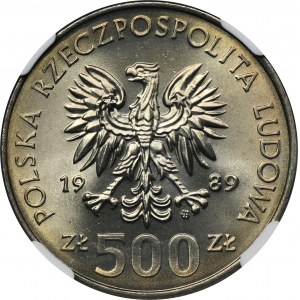 500 Zloty 1989 50. Jahrestag des Verteidigungskrieges der polnischen Nation - NGC MS67