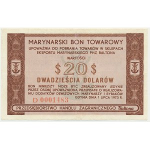 Baltona 20 dolarů 1973 - D - RARE