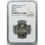 DESTRUKT, 100 zlotých 1988 Hedwig - NGC MS64, DOUBLE DIE REVERSE, zdvojený reverz