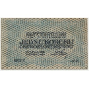 Czechoslovakia, 1 Koruna 1919