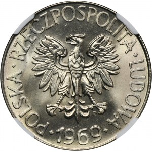 10 złotych 1969 Kościuszko - NGC MS67