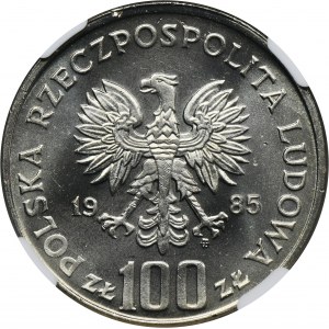 100 złotych 1985 Przemysław II - NGC MS66