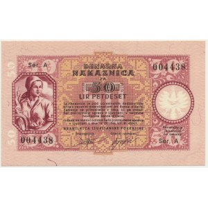 Jugosławia, Słowenia, Okupacja Niemiecka - Laibach, 50 lirów 1944