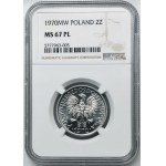 2 złote 1970 Jagody - NGC MS67 PROOF LIKE - jak lustrzanka