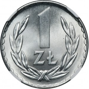 1 złoty 1975 - NGC MS68 - bez znaku mennicy