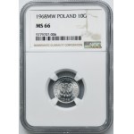 10 Pfennige 1968 - NGC MS66