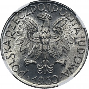 5 złotych 1960 Rybak - NGC MS65