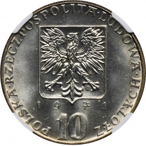 10 złotych 1971 FAO Ryba - NGC MS66