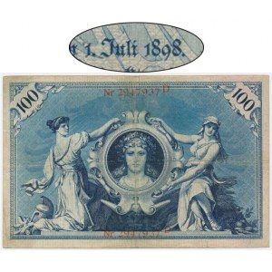 Deutschland, 100 Mark 1898 - seltener Jahrgang