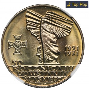 10 złotych 1971 50 rocznica Powstania Śląskiego - NGC MS67