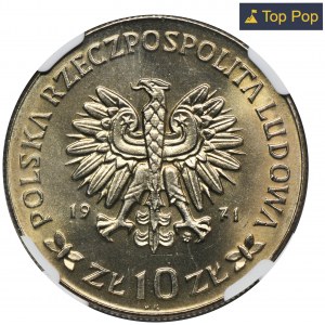10 zlotých 1971 50. výročie Sliezskeho povstania - NGC MS67