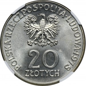 20 złotych 1978 Pierwszy Polak w kosmosie - NGC MS63 - łezka