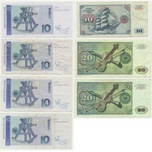 Germany, BDR, lot 10-20 Mark 1980-99 (7 pcs.)