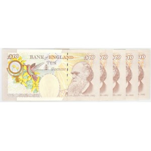 UK, £10 Satz 2000 (5 Stück).