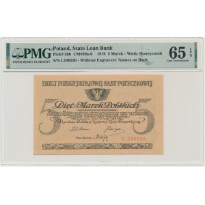 5 známek 1919 - L - PMG 65 EPQ - vzácné