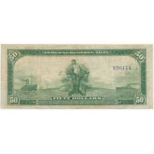 USA, Blue Seal, Cleveland, 50 Dollars 1914 - White & Mellon -