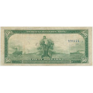 USA, Blaues Siegel, Cleveland, $50 1914 - White &amp; Mellon - NICE