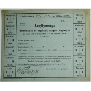 Krakow, carbon card 1919
