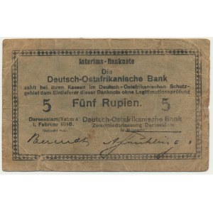 Niemcy, Afryka Wschodnia, 5 rupii 1915