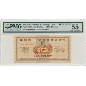 Pewex, $2 1969 - MODELL - Em 0000000 - PMG 55
