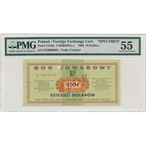 Pewex, 10 USD 1969 - MODEL - Ef 0000000 - PMG 55