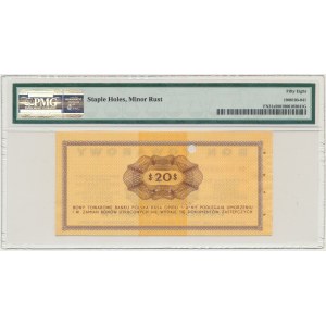Pewex, 20 USD 1969 - MODEL - Eh 0000000 - PMG 58