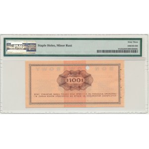 Pewex, 100 USD 1969 - MODEL - Ek 0000000 - PMG 63