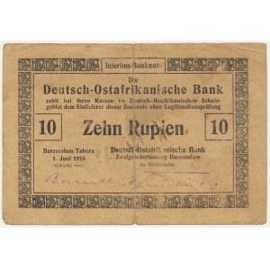 Niemcy, Afryka Wschodnia, 10 rupii 1916