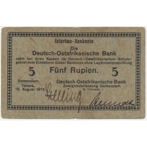 Germany, East Africa, 5 Rupien 1915