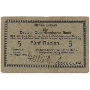 Nemecko, východná Afrika, 5 rupií 1915