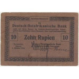 Germany, East Africa, 10 Rupees 1915