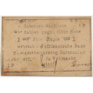 Nemecko, východná Afrika, 1 rupia 1917