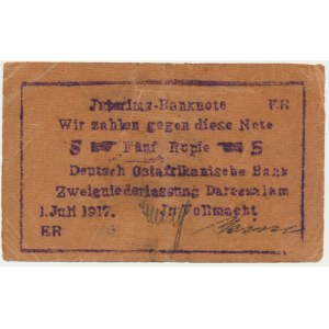 Deutschland, Ostafrika, 5 Rupien 1917