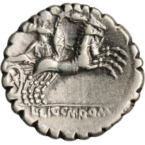 Rímska republika, Cn. Domitius Ahenobarbus, L. Licinius Crassus, L. Porcius Licinius, denár