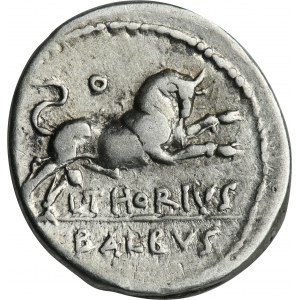 Roman Republic, L. Thorius Balbus, Denarius