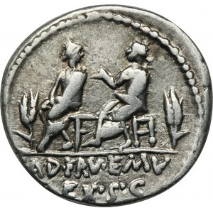 Roman Republic, L. Calpurnius Piso Caesoninus, Q. Servilius Caepio, Denarius