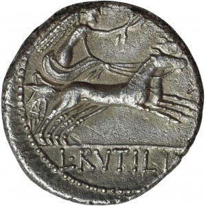 Römische Republik, L. Rutilius Flaccus, Denar