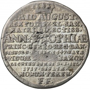 August II Silný, Drážďany, penny 1717 IGS - RARE