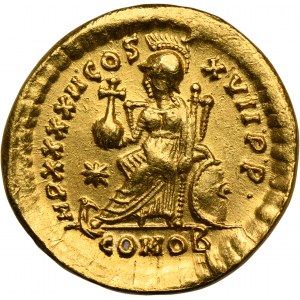 Roman Imperial, Theodosius II, Solidus - ILUSTRATED