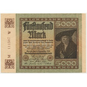 Nemecko, 5 000 mariek 1922