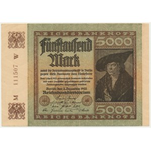 Německo, 5 000 marek 1922